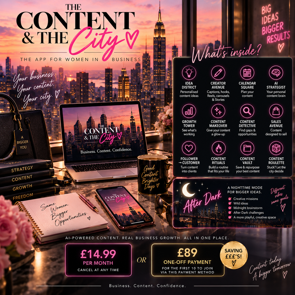 The Content & The City App! (one off payment)