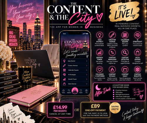The Content & The City App! (one off payment)